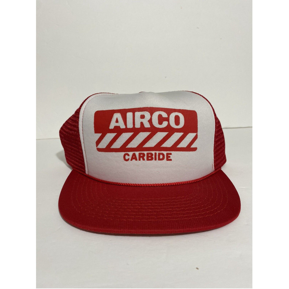 Airco Carbide Hat VTG Double Snapback Foam Front Cap Rope Trucker Cobra Caps